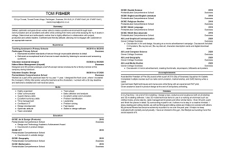 Tom's CV